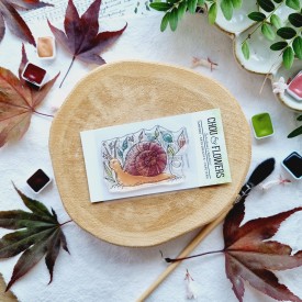 tampon clear escargot pour le scrapbooking, la carterie et l'artjournal