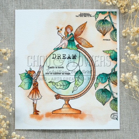 tampons clear le réveil de la collection L'Orée des bois pour les scrapbooking, l'artjournal et la carterie