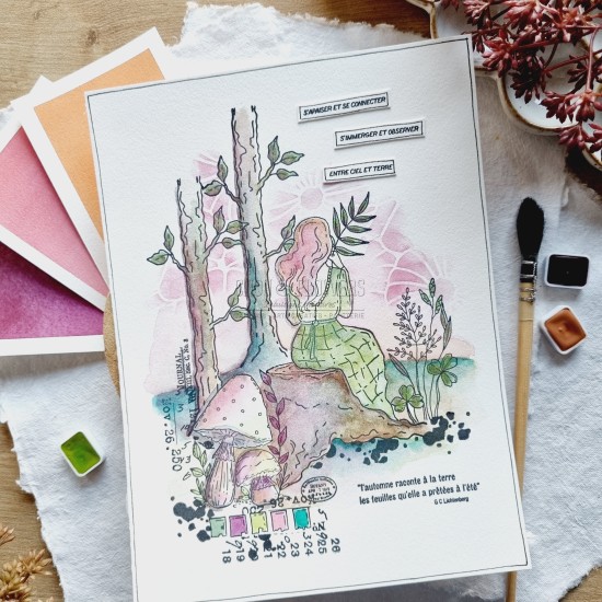 tampon clear Balade en forêt de la collection L'orée des bois