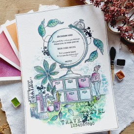 tampon clear notes d'automne de la collection L'orée des bois