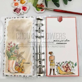 tampon clear escargot pour le scrapbooking, la carterie et l'artjournal