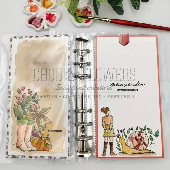 tampon clear escargot pour le scrapbooking, la carterie et l'artjournal