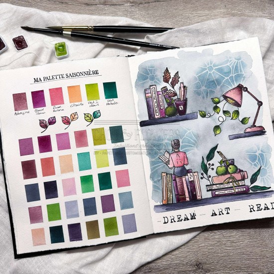 kit aquarelle en collaboration avec Isaro pour la collection L'orée des bois