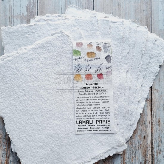 feuilles aquarelles pur chiffon 300g