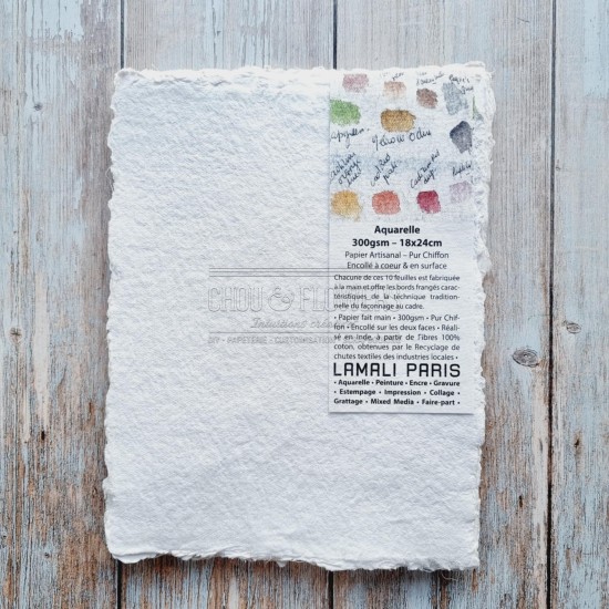 feuilles aquarelles pur chiffon 300g