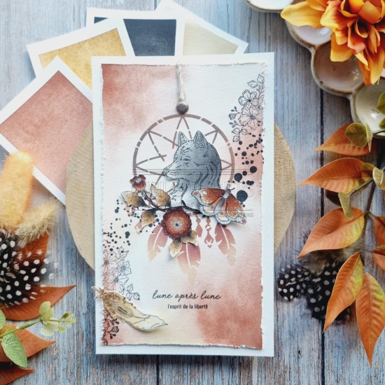Pochoir attrape-rêve pour le scrapbooking et le mixed media