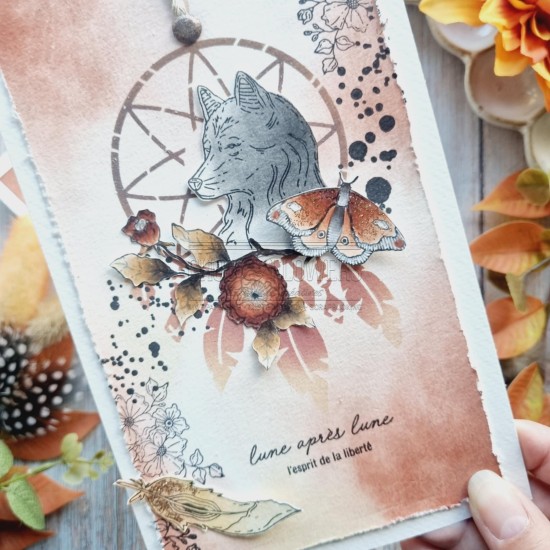Pochoir attrape-rêve pour le scrapbooking et le mixed media