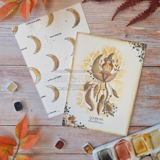 Pochoir attrape-rêve pour le scrapbooking et le mixed media