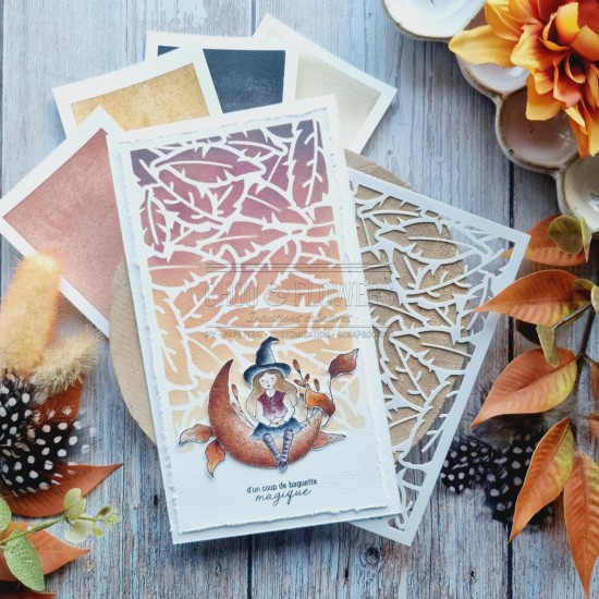 Pochoir plumes pour le scrapbooking et le mixed media