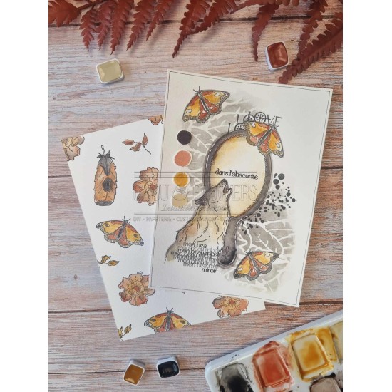 Pochoir plumes pour le scrapbooking et le mixed media