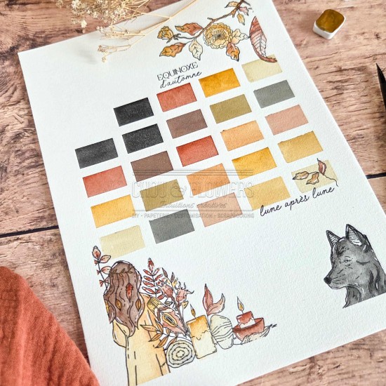 kit aquarelle Pleine lune