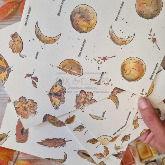 kit aquarelle Pleine lune