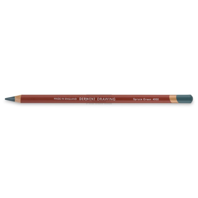 Crayon derwent drawing Spruce green