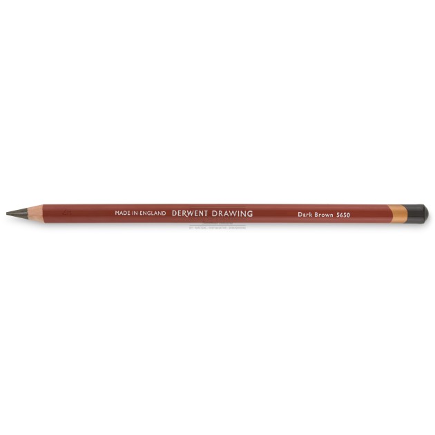 Crayon derwent drawing dark brown