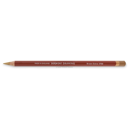 Crayon derwent drawing brown ochre