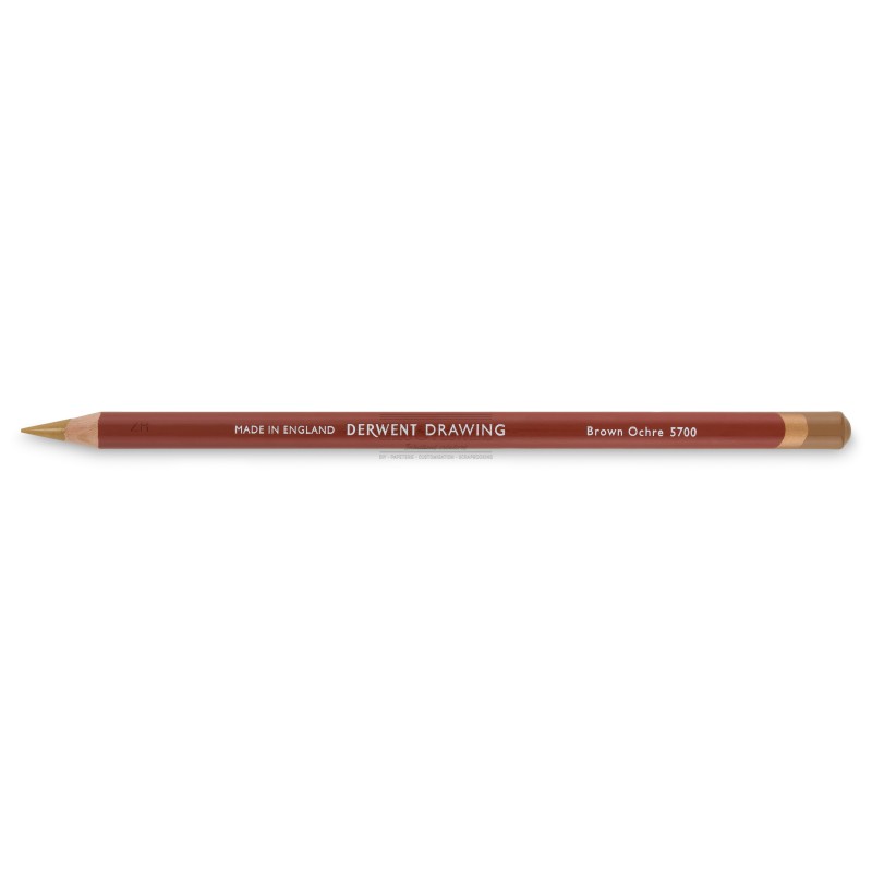 Crayon derwent drawing brown ochre