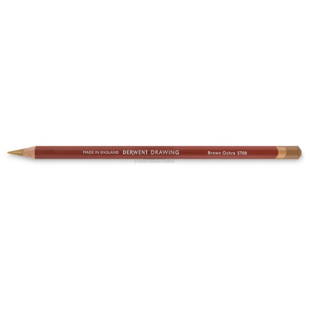 Crayon derwent drawing brown ochre