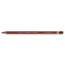 Crayon derwent drawing sepia red