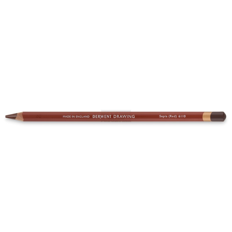 Crayon derwent drawing sepia red