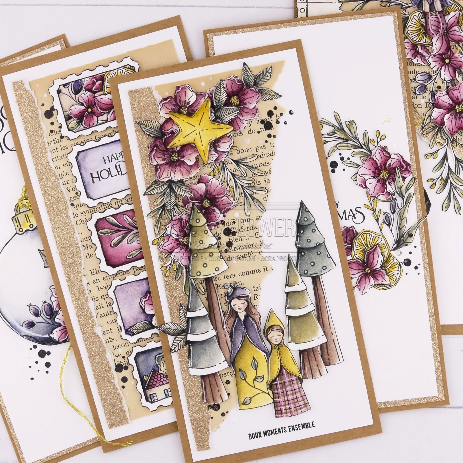 Lot De 12 Tampons Transparents Fleurs Et Feuilles Arriettycraft - Scrapbooking Et Cartes