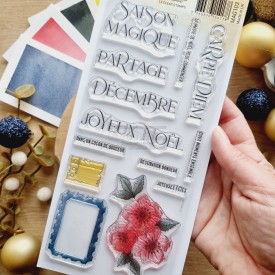 tampons clear Les mots noël pour les fêtes de Noël