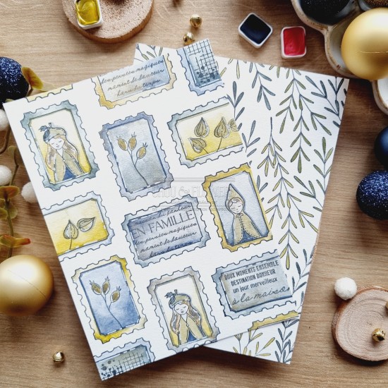 tampons clear Les mots noël pour les fêtes de Noël