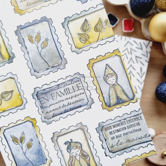 tampons clear Les mots noël pour les fêtes de Noël