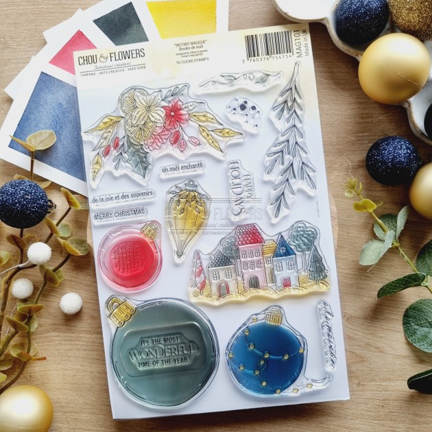 tampons clear Les boules de noël pour les fêtes de Noël