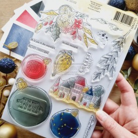 tampons clear Les boules de noël pour les fêtes de Noël