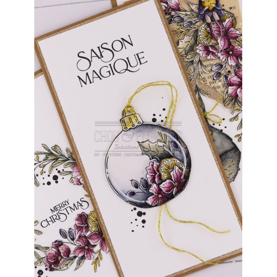 tampons clear Les boules de noël pour les fêtes de Noël