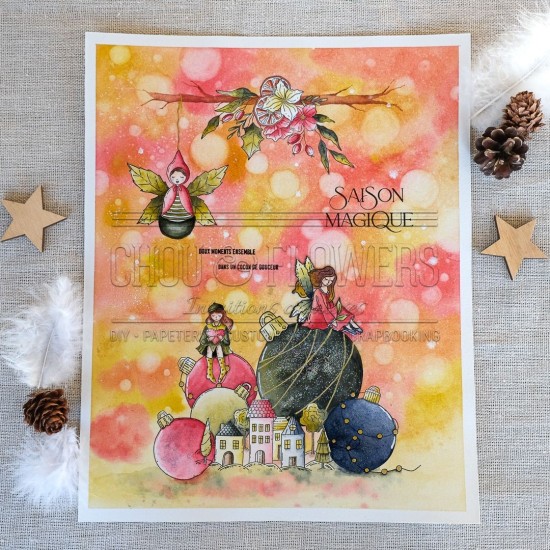 tampons clear Les boules de noël pour les fêtes de Noël