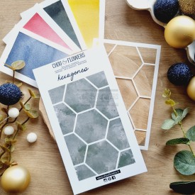 Pochoir hexagones pour le scrapbooking, la carterie et le mixed media