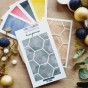 Pochoir hexagones pour le scrapbooking, la carterie et le mixed media