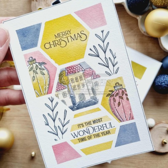 Pochoir hexagones pour le scrapbooking, la carterie et le mixed media