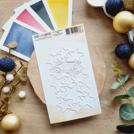 Pochoir étoiles pour le scrapbooking, la carterie et le mixed media