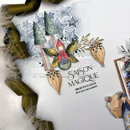 Pochoir étoiles pour le scrapbooking, la carterie et le mixed media