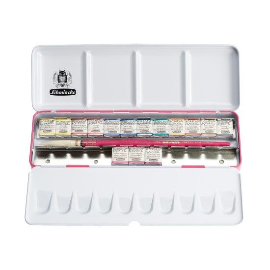 boite métal pretty pink 15 demi-godets aquarelle extra-fine Horadam Schmincke