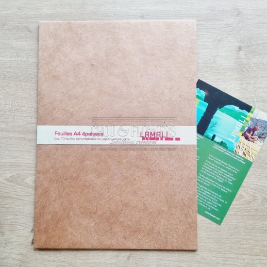 Feuilles lamali lokta Ocre brun