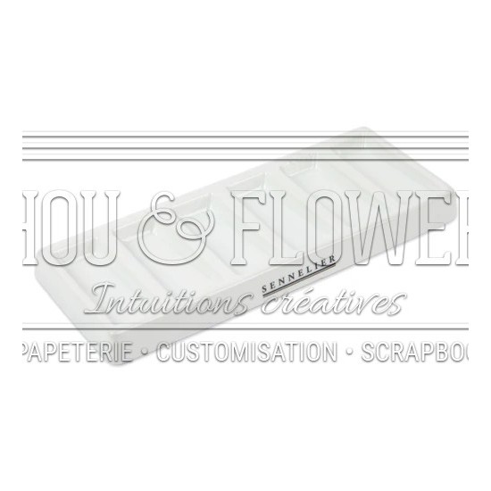 palette en porcelaine rectangulaire pour l'aquarelle