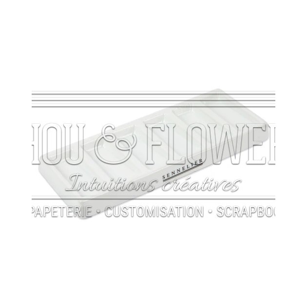 palette en porcelaine rectangulaire pour l'aquarelle