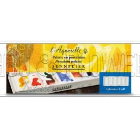 palette en porcelaine rectangulaire pour l'aquarelle
