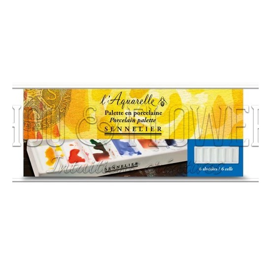 palette en porcelaine rectangulaire pour l'aquarelle