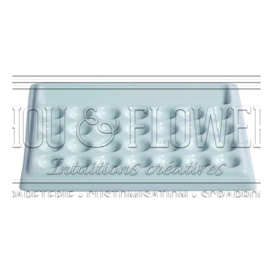 palette rectangulaire 28 trous pour l'aquarelle