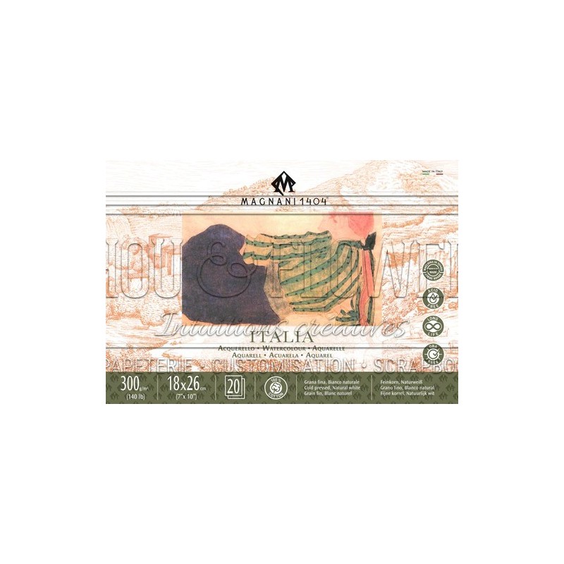 bloc aquarelle Italia de Magnani 1404