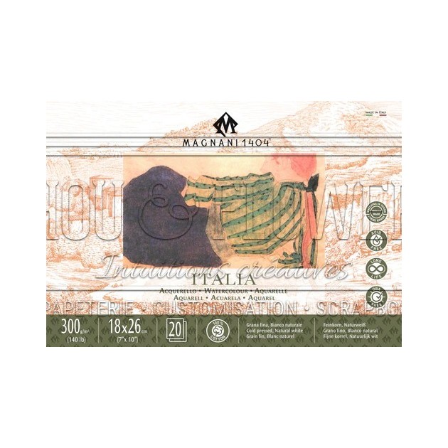 bloc aquarelle Italia de Magnani 1404