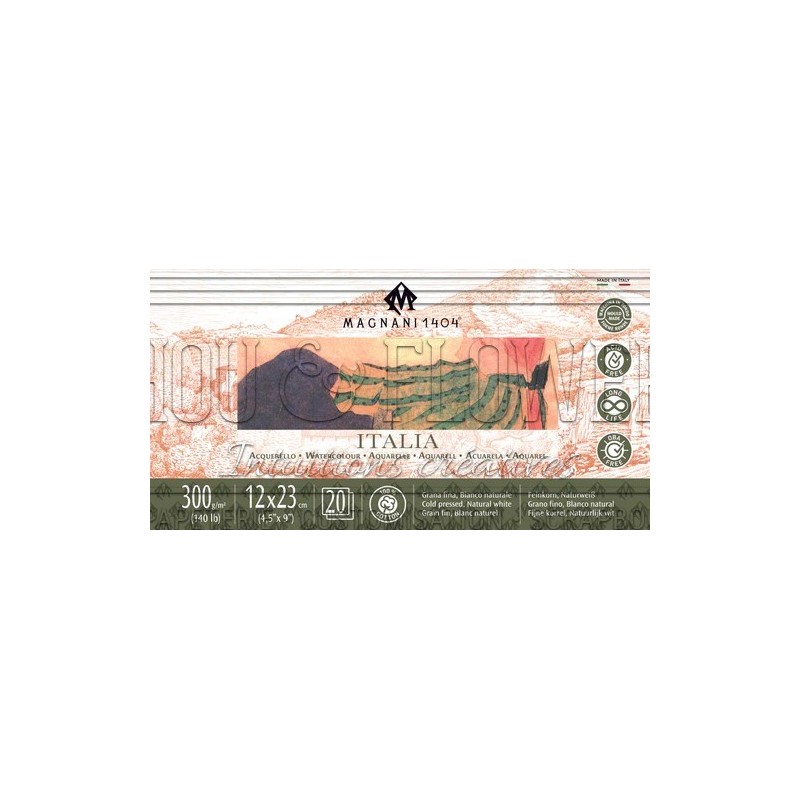 bloc aquarelle Italia de Magnani 1404