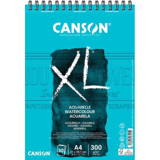 bloc spirale canso XL aquarelle format A4