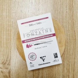 bloc aquarelle 100% coton fontaine