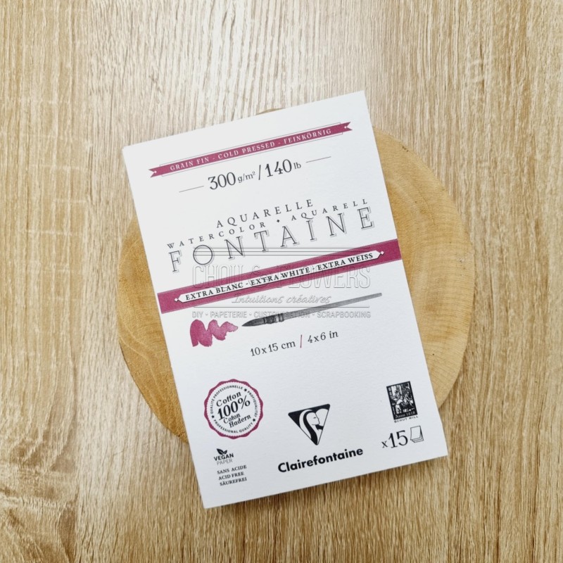 bloc aquarelle 100% coton fontaine
