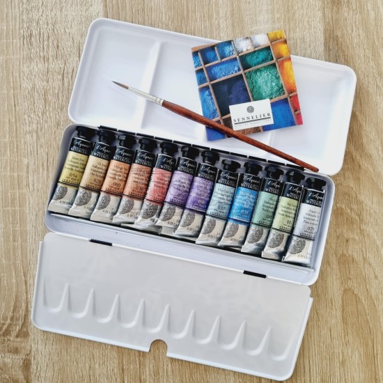 boite de 12 tubes aquarelle extra-fine sennelier